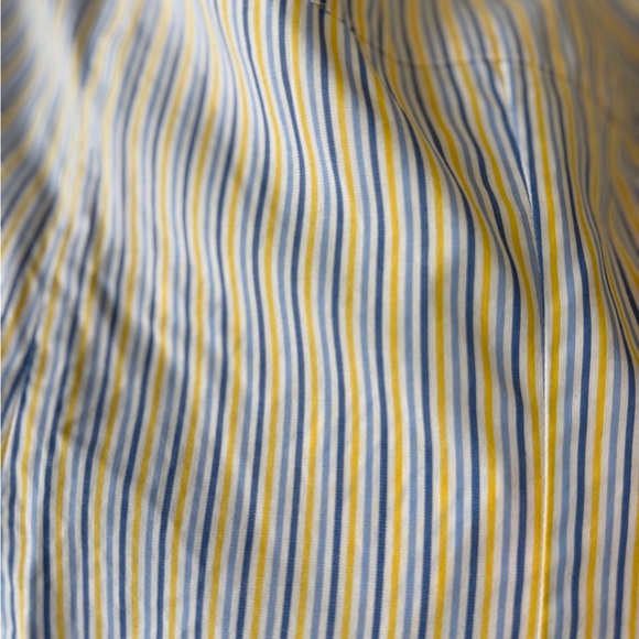 Made in Italy Button Down Striped 100% Cotton Shirt - Picture 5 of 9